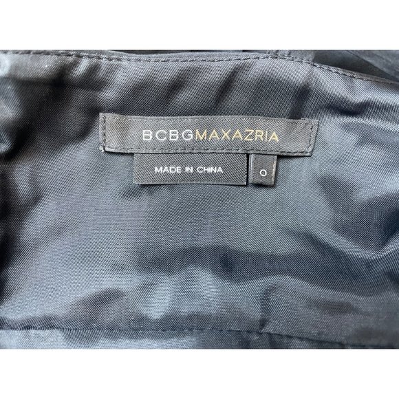 BCBG Max Azria Women’s Black Beaded Sequin Flower Cocktail Dress Sz O - Picture 13 of 14